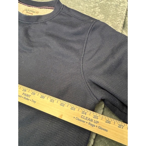 BC Clothing Heritage Mens XL Navy Blue Waffle Knit Sherpa Lined Crew Neck - Picture 3 of 8